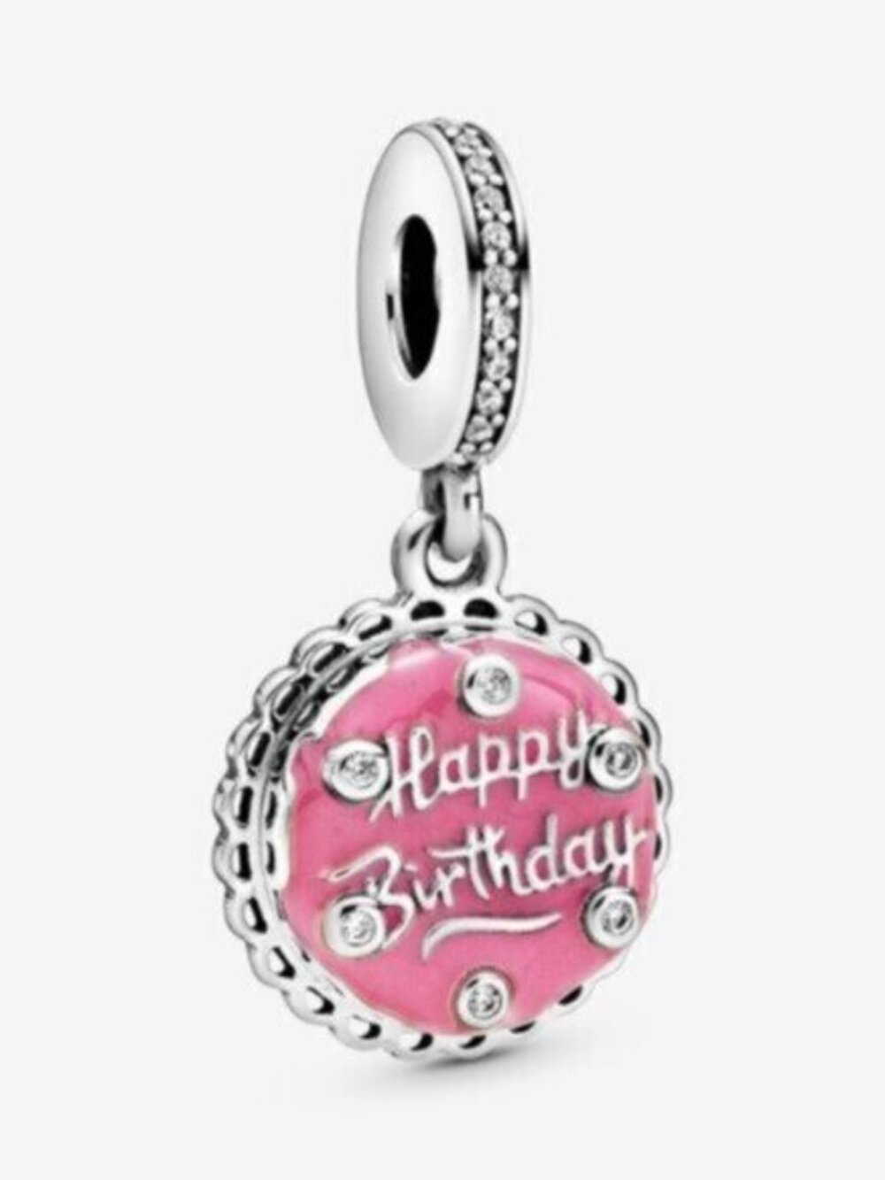 Pandora Pink "Happy Birthday" Charm Dangle